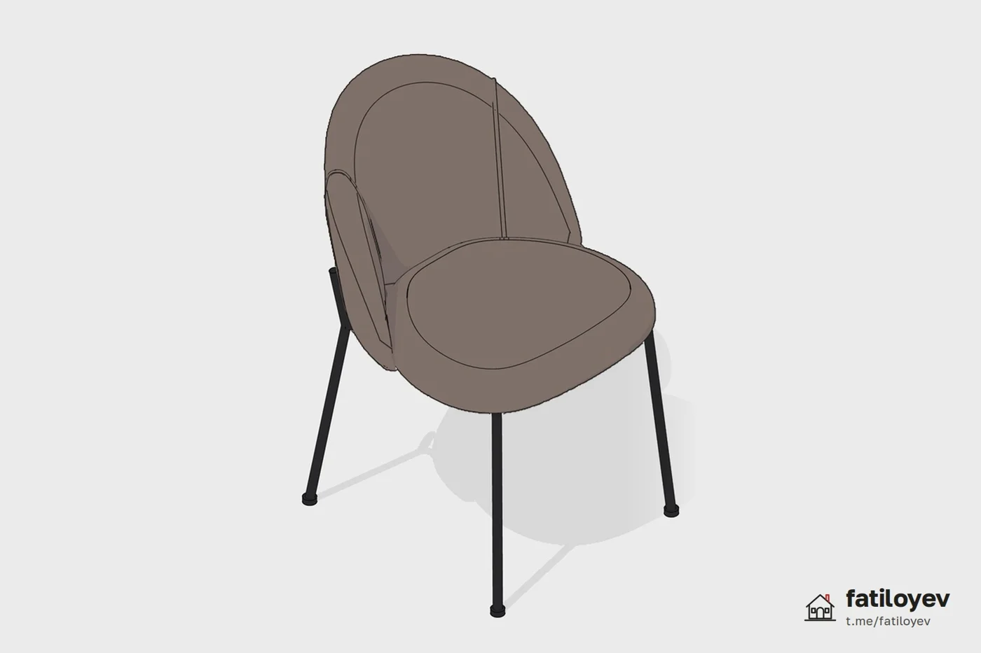Upholstered dining chair